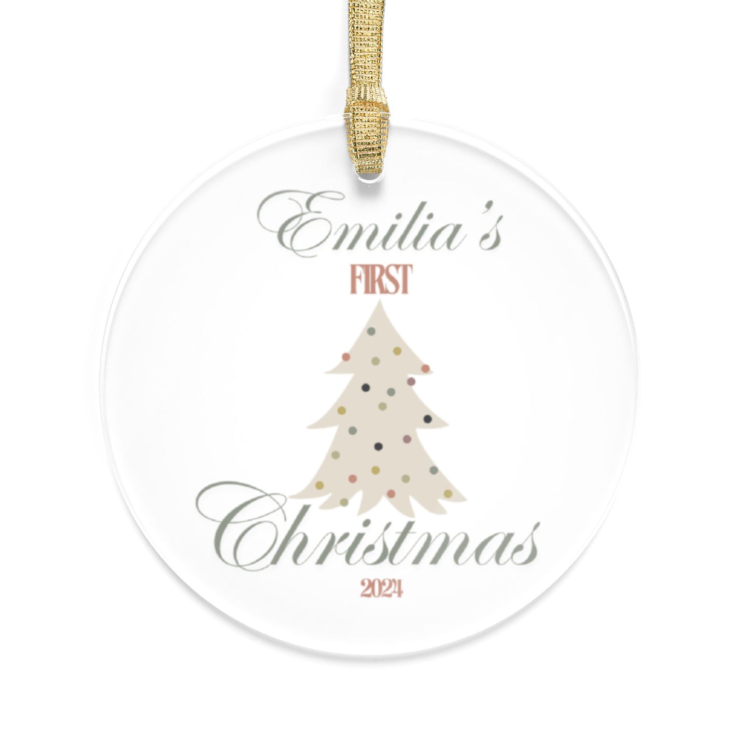 "First Christmas" Personalized Acrylic Ornament