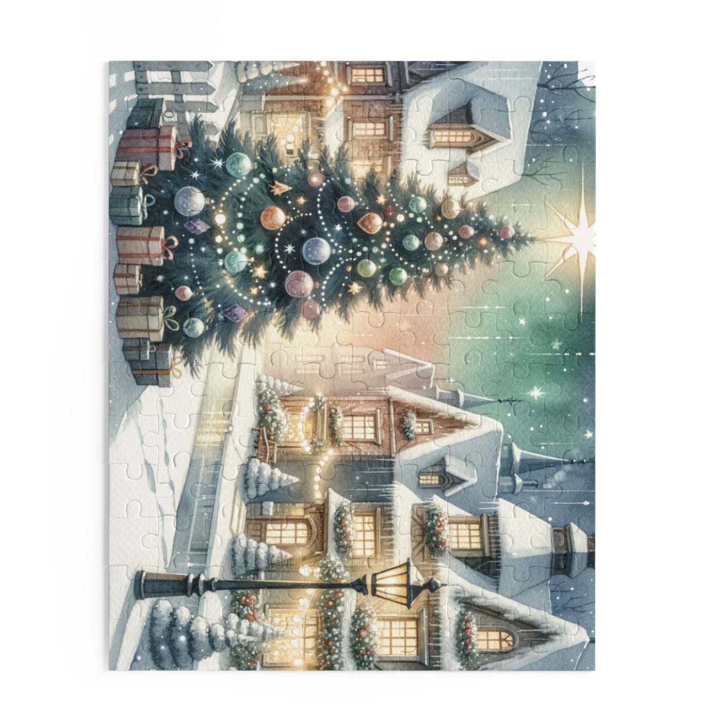Watercolor Winter Puzzle (120 Piece)