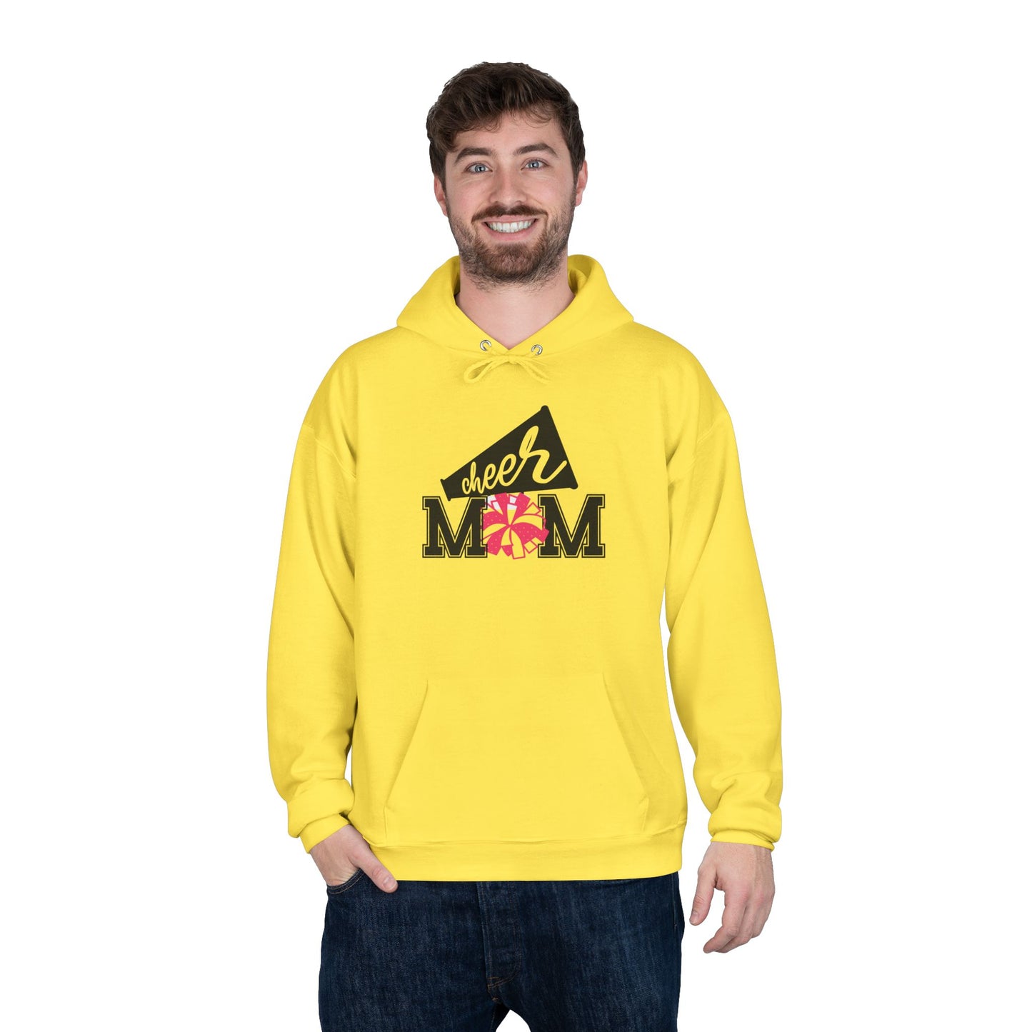"PomPom Cheer Mom" Hoodie Sweatshirt