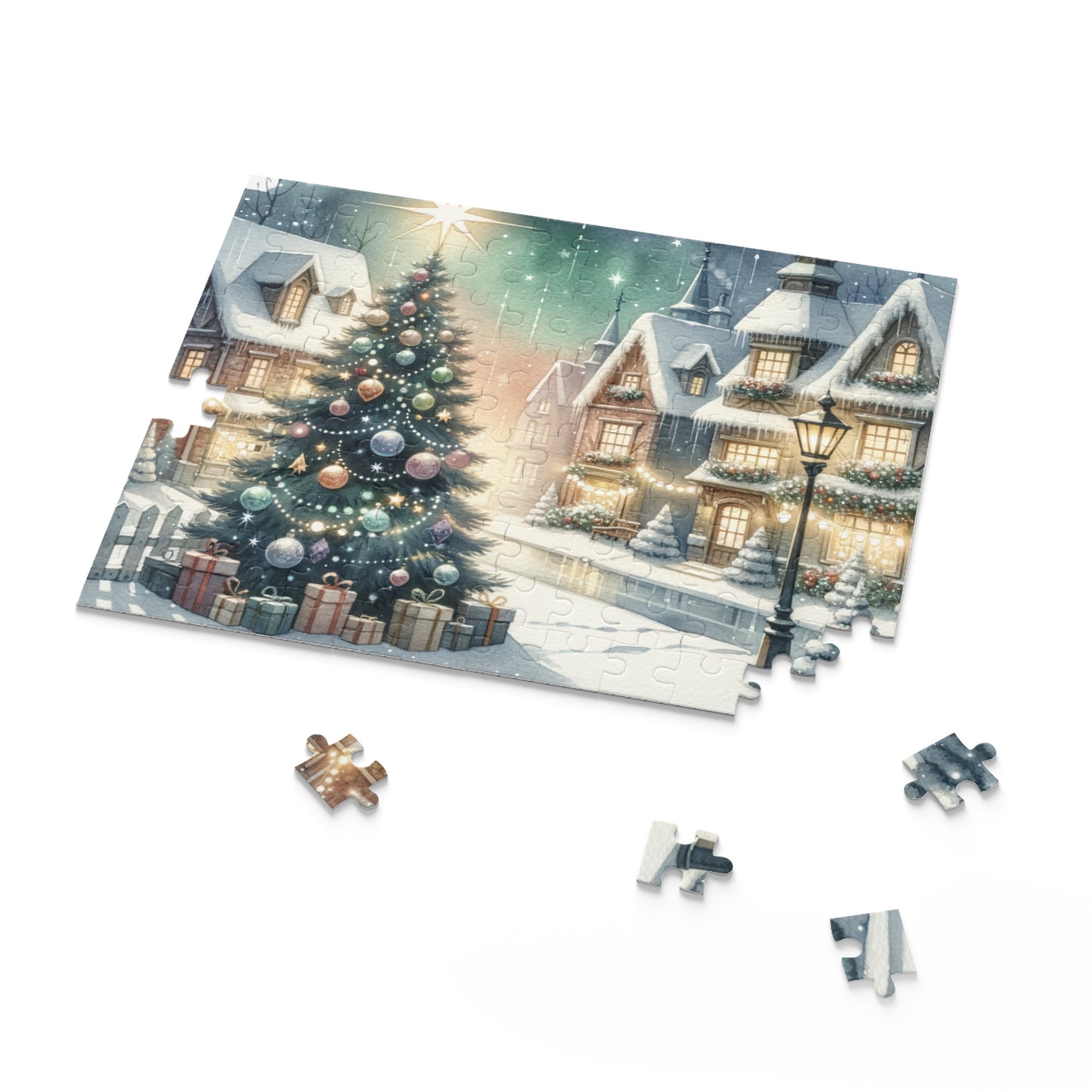 Watercolor Winter Puzzle (120 Piece)