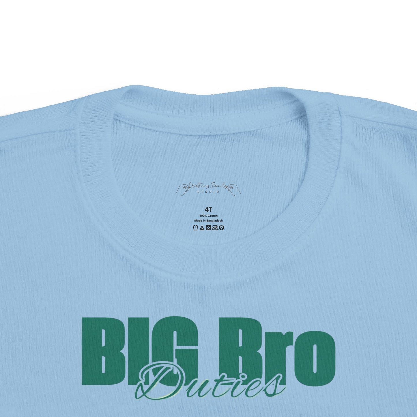 "Big Bro Duties" Toddler's Jersey Tee