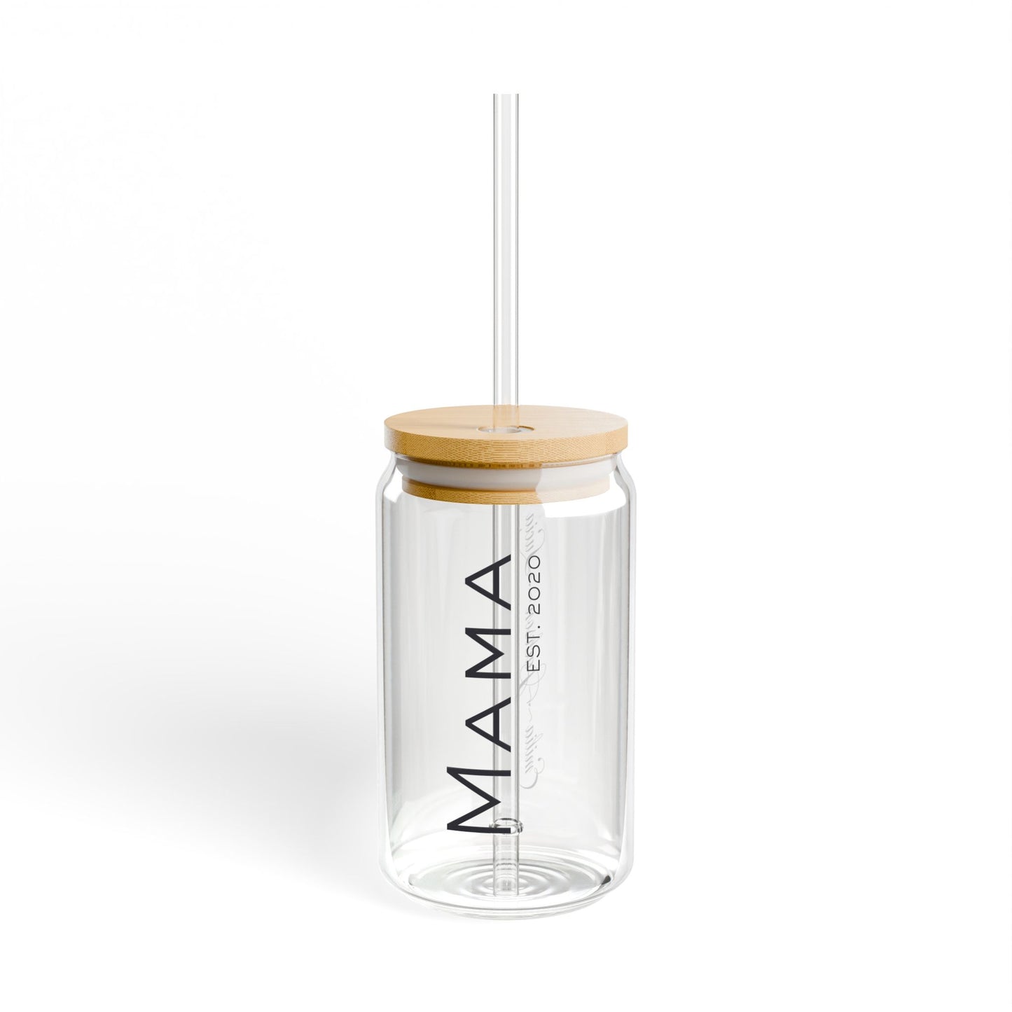 Personalized - "Mama (Est. Year & Names)" Sipper Glass, 16oz