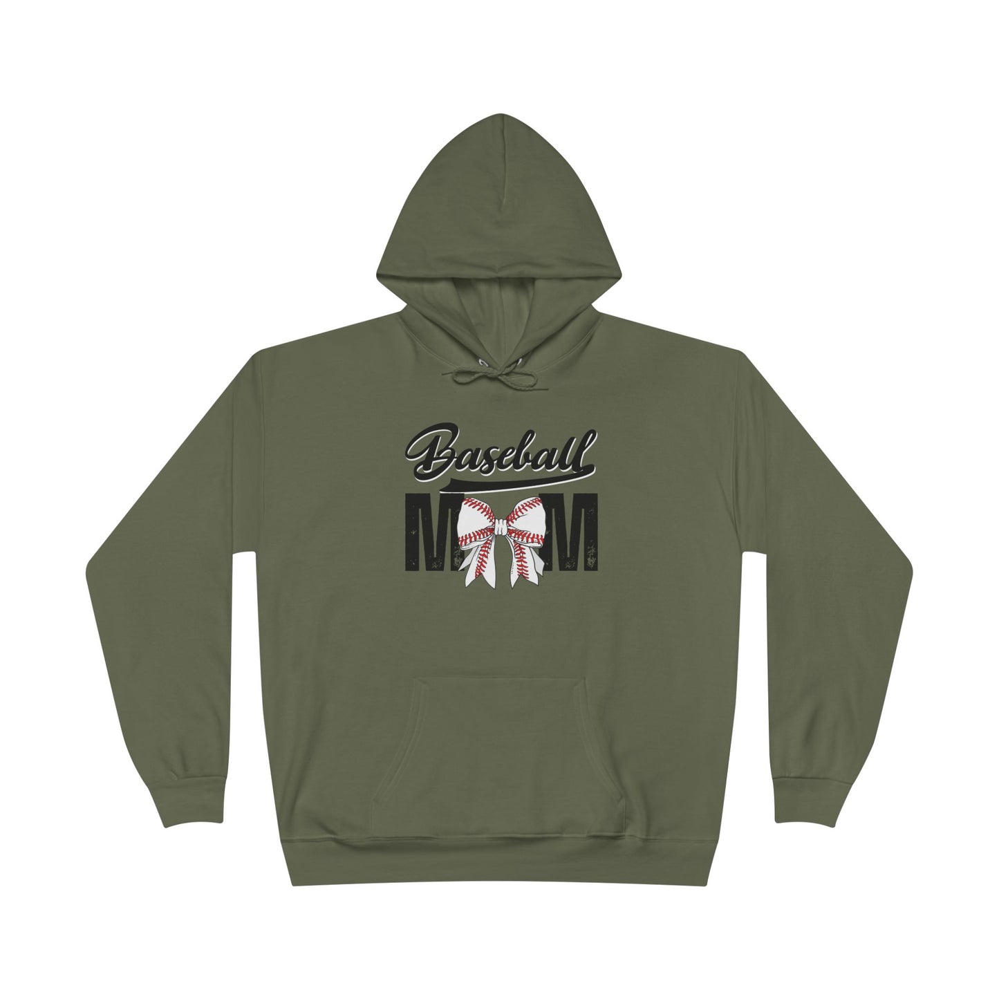 Personalized - "BaseBow" Baseball Mom Hoodie Sweatshirt