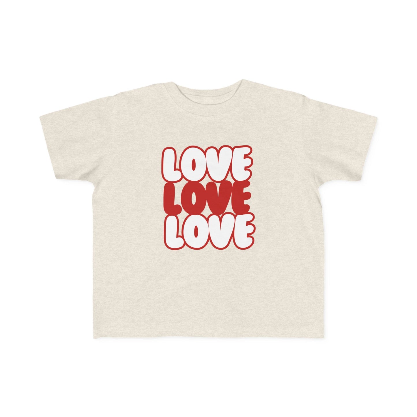 "Love, Love, Love" Toddler's Jersey Tee