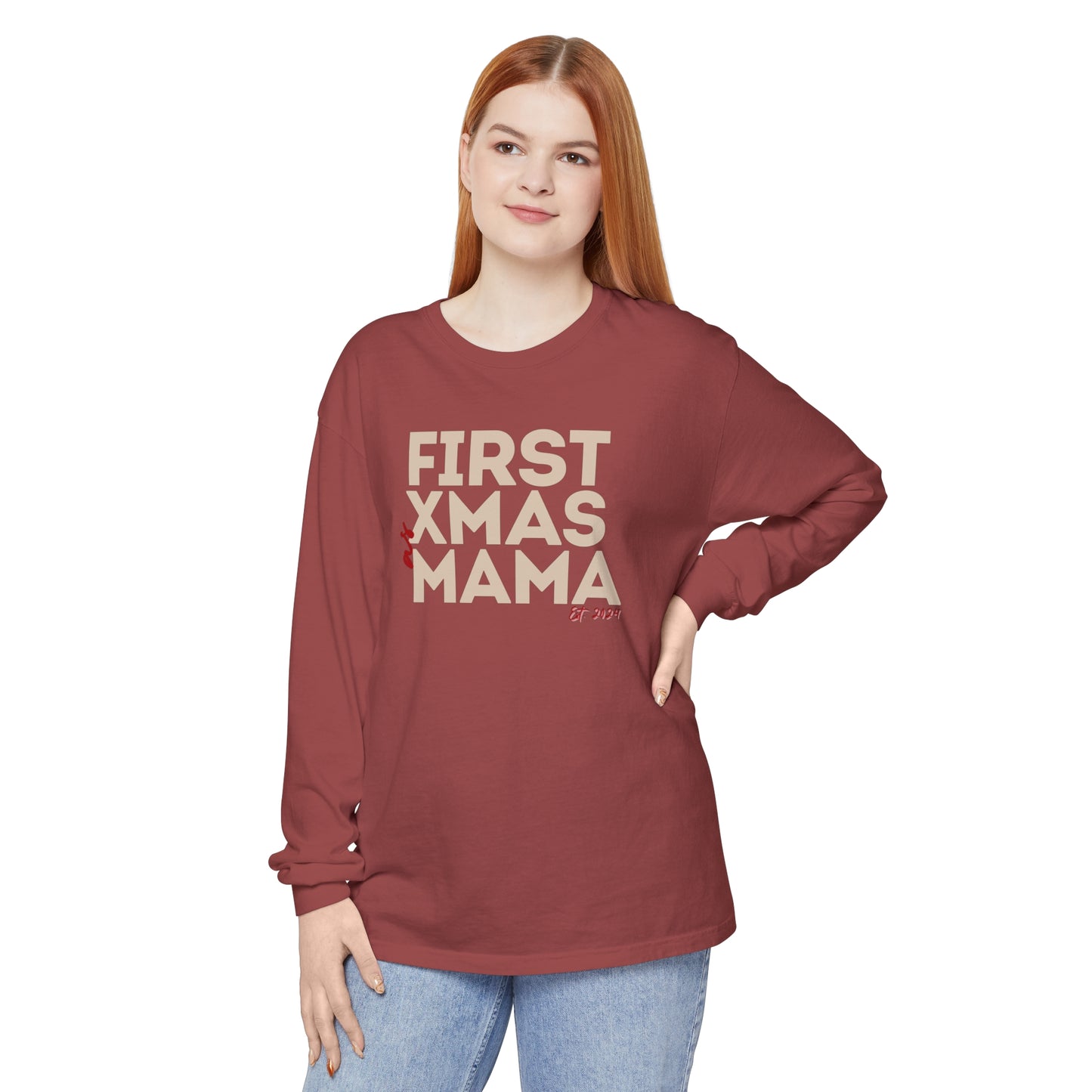 Holiday - "First Christmas - Mama" Long Sleeve T-Shirt