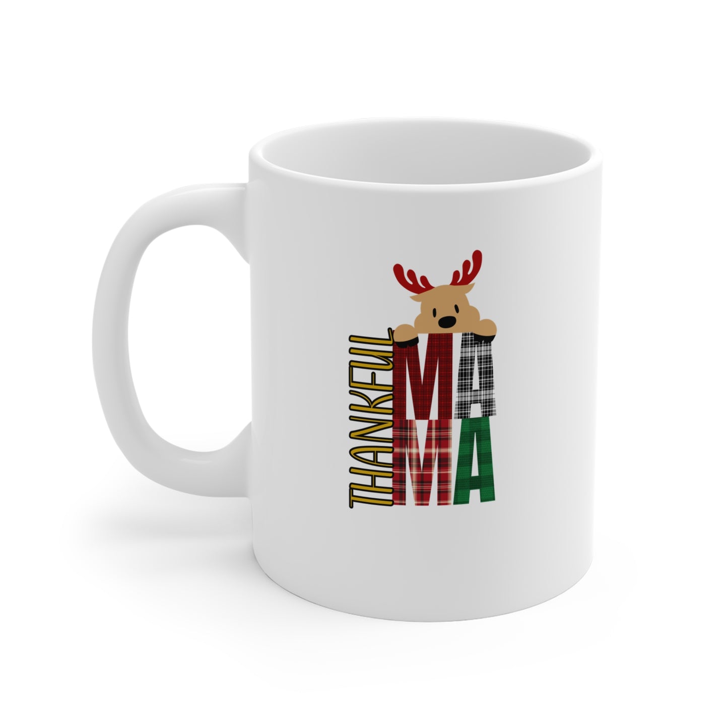 “Thankful Mama” - Reindeer Mug