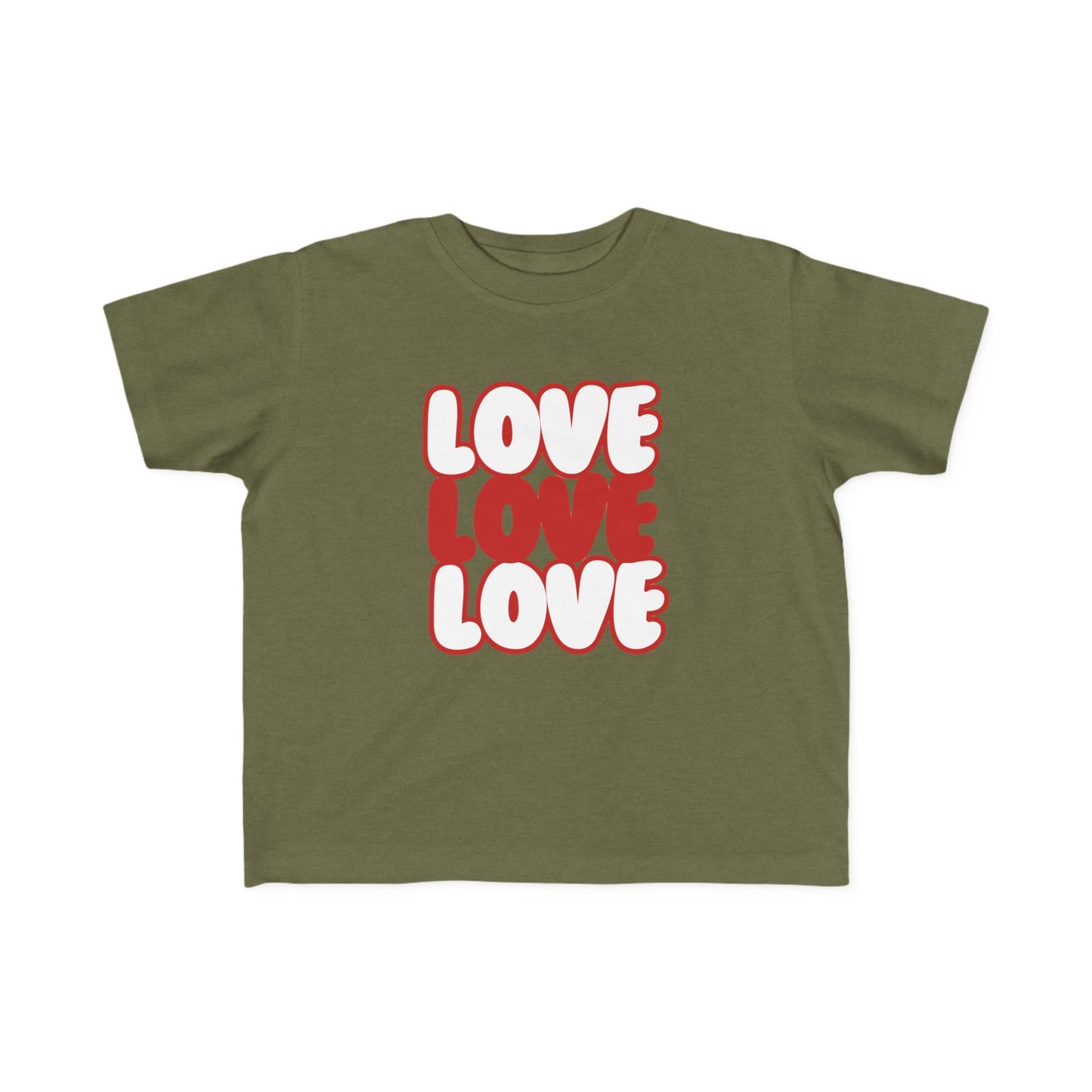 "Love, Love, Love" Toddler's Jersey Tee