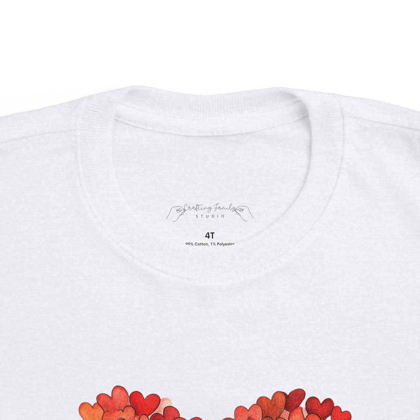 "Hearts in Heart" Toddler's Jersey Tee