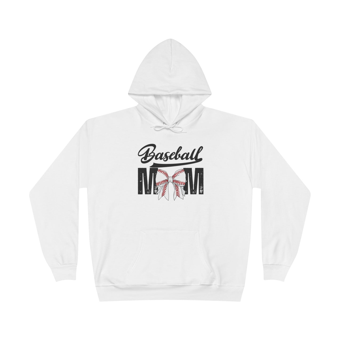 Personalized - "BaseBow" Baseball Mom Hoodie Sweatshirt