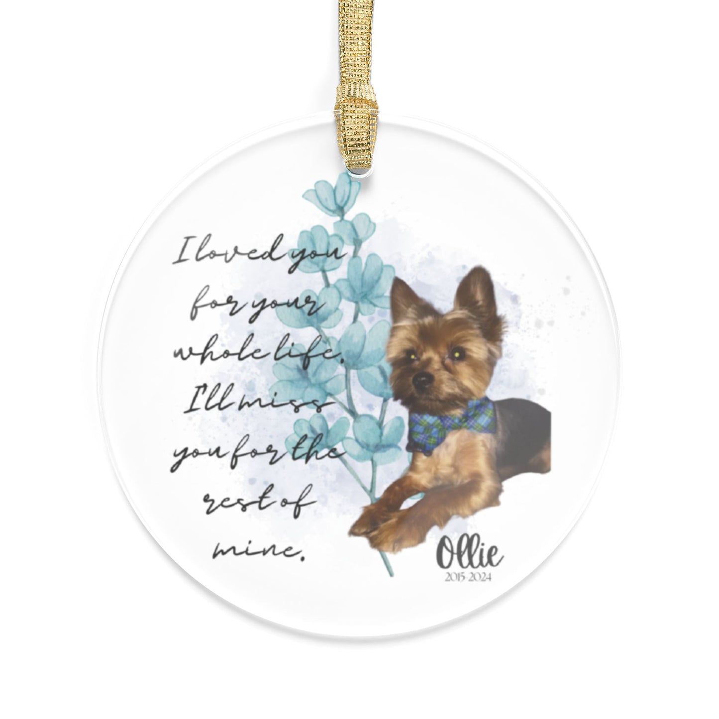 ”In Loving Memory - Pet" Acrylic Ornament