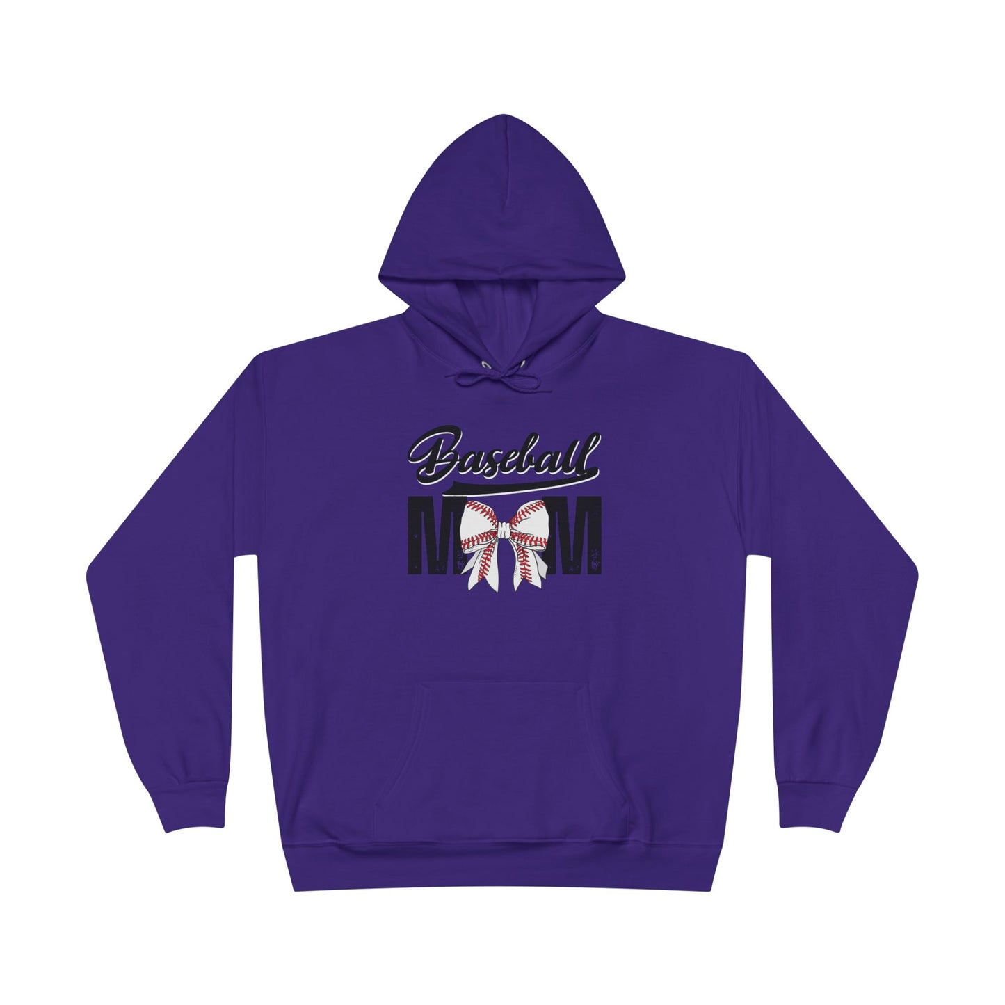 Personalized - "BaseBow" Baseball Mom Hoodie Sweatshirt