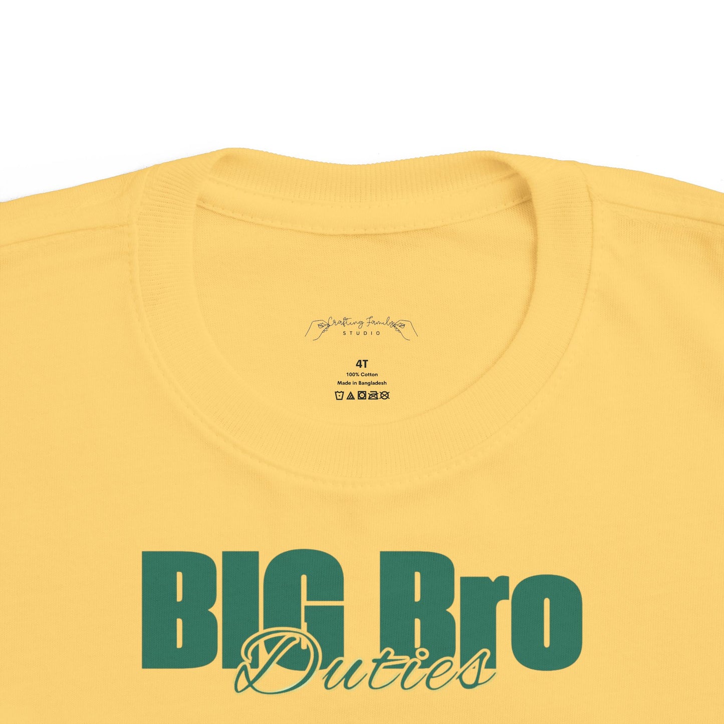 "Big Bro Duties" Toddler's Jersey Tee