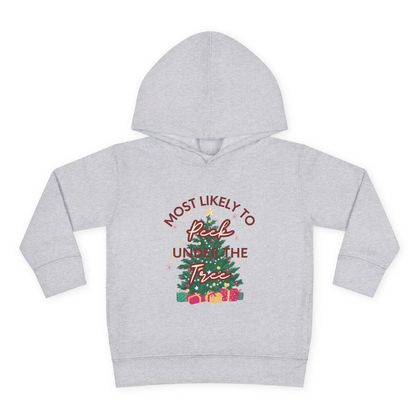 Holiday "Peek Under Tree" - Fleece Hoodie