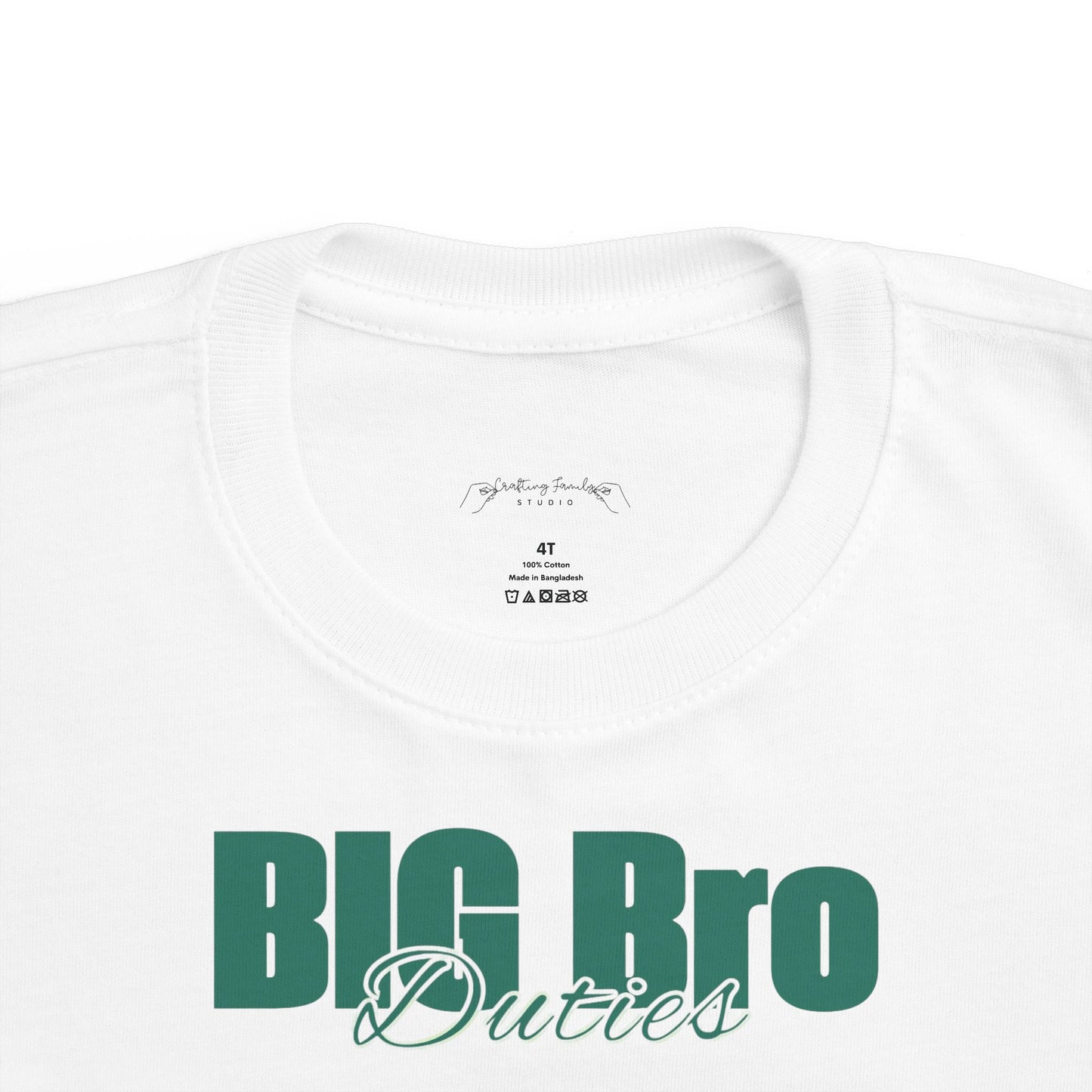 "Big Bro Duties" Toddler's Jersey Tee
