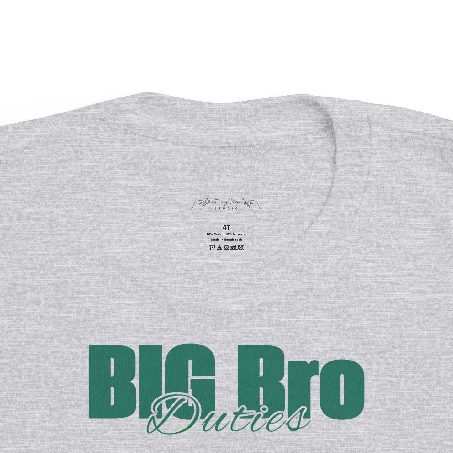"Big Bro Duties" Toddler's Jersey Tee