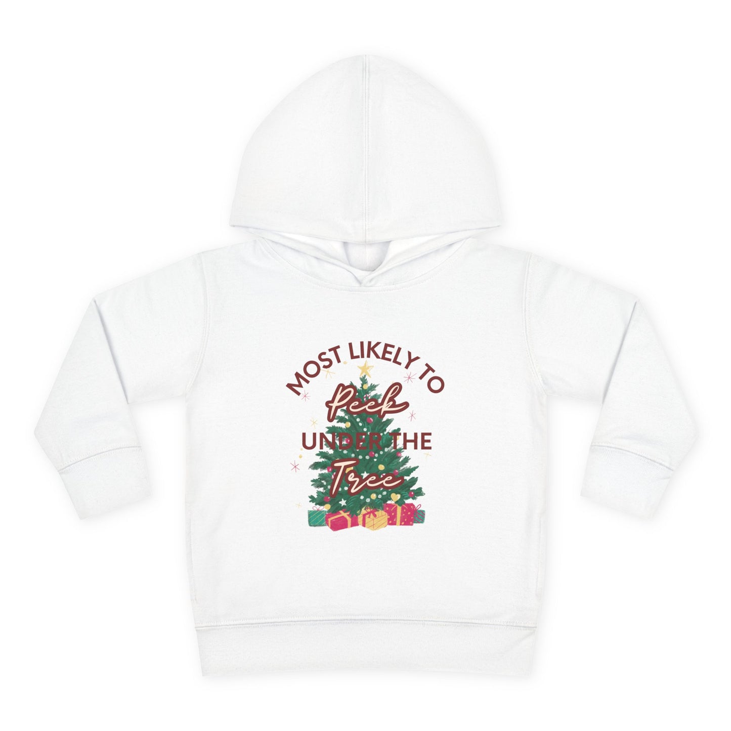 Holiday "Peek Under Tree" - Fleece Hoodie