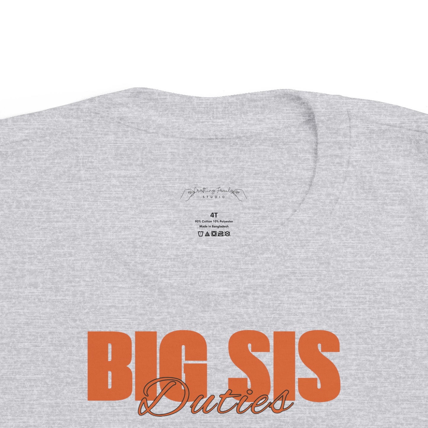 "Big Sis Duties" Toddler's Jersey Tee