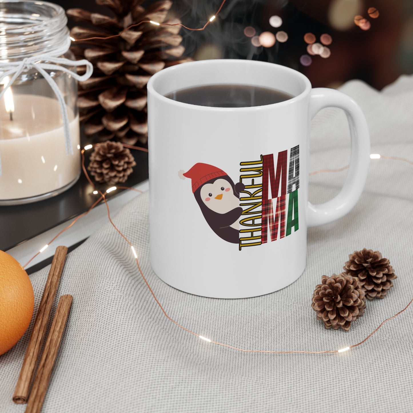 “Thankful Mama” - Penguin Mug