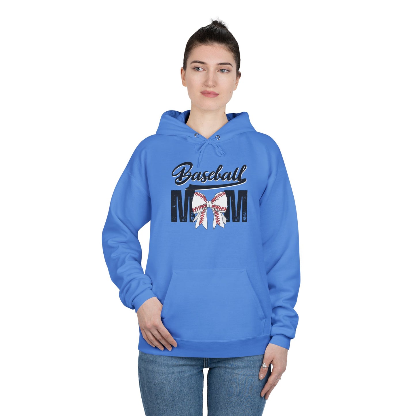 Personalized - "BaseBow" Baseball Mom Hoodie Sweatshirt