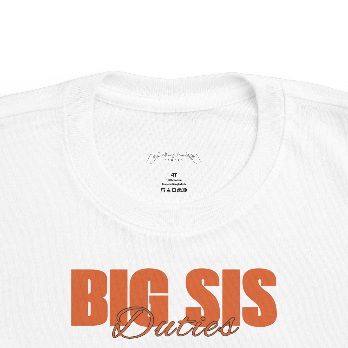 "Big Sis Duties" Toddler's Jersey Tee