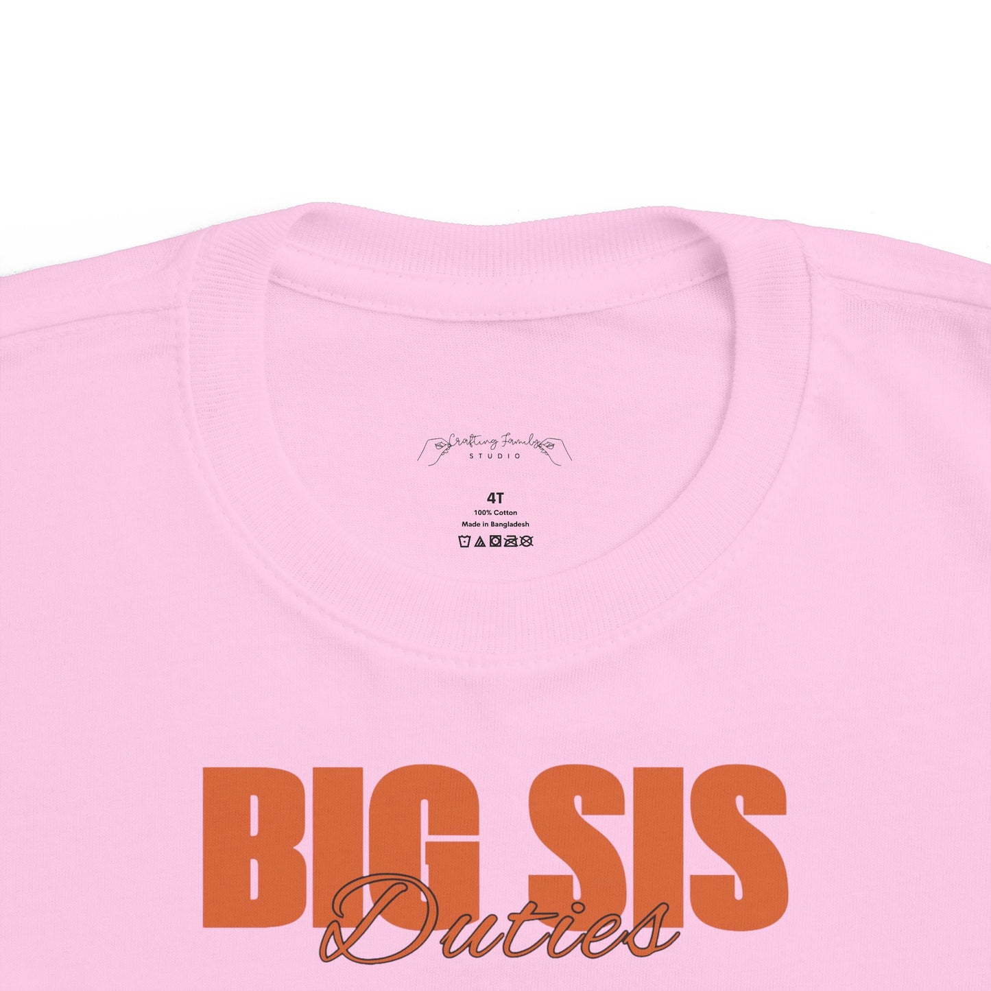 "Big Sis Duties" Toddler's Jersey Tee