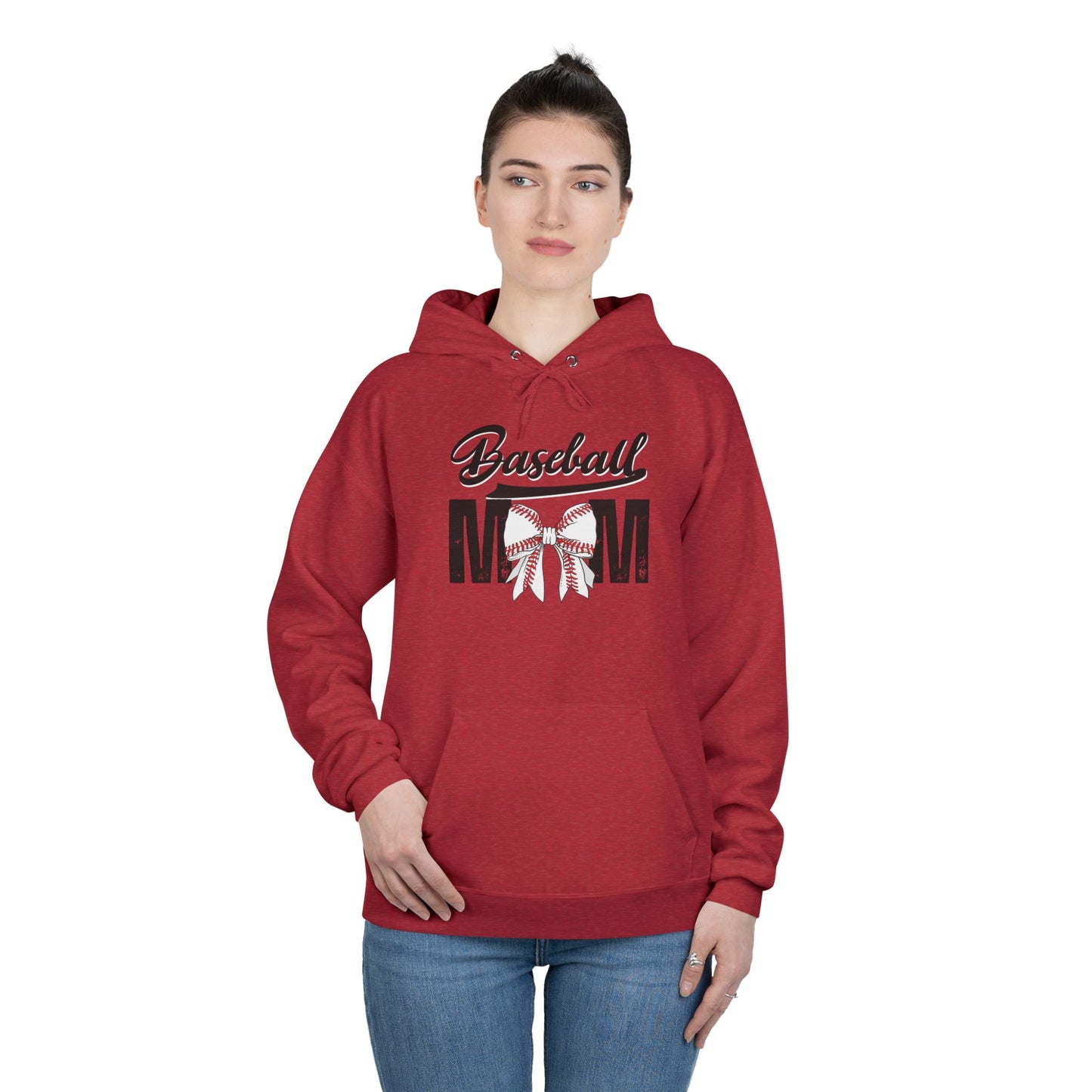 Personalized - "BaseBow" Baseball Mom Hoodie Sweatshirt