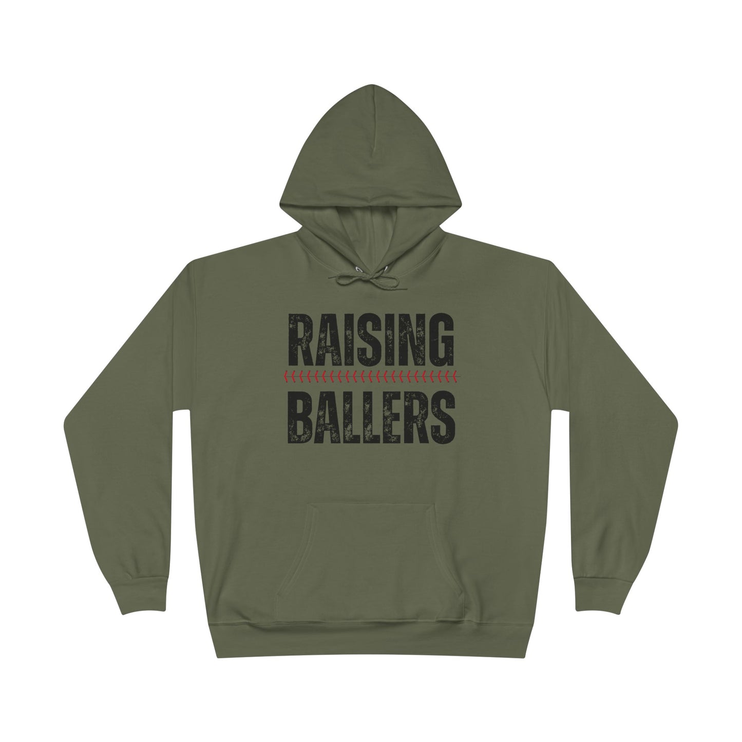 Personalized - "Raising Ballers" Baseball Mom Hoodie Sweatshirt