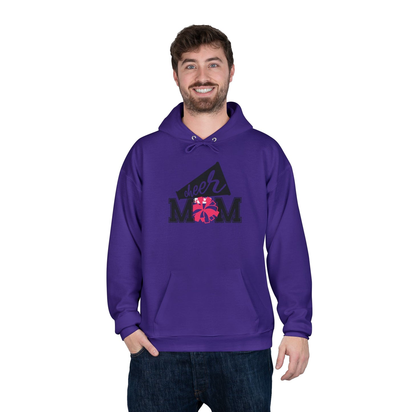 "PomPom Cheer Mom" Hoodie Sweatshirt