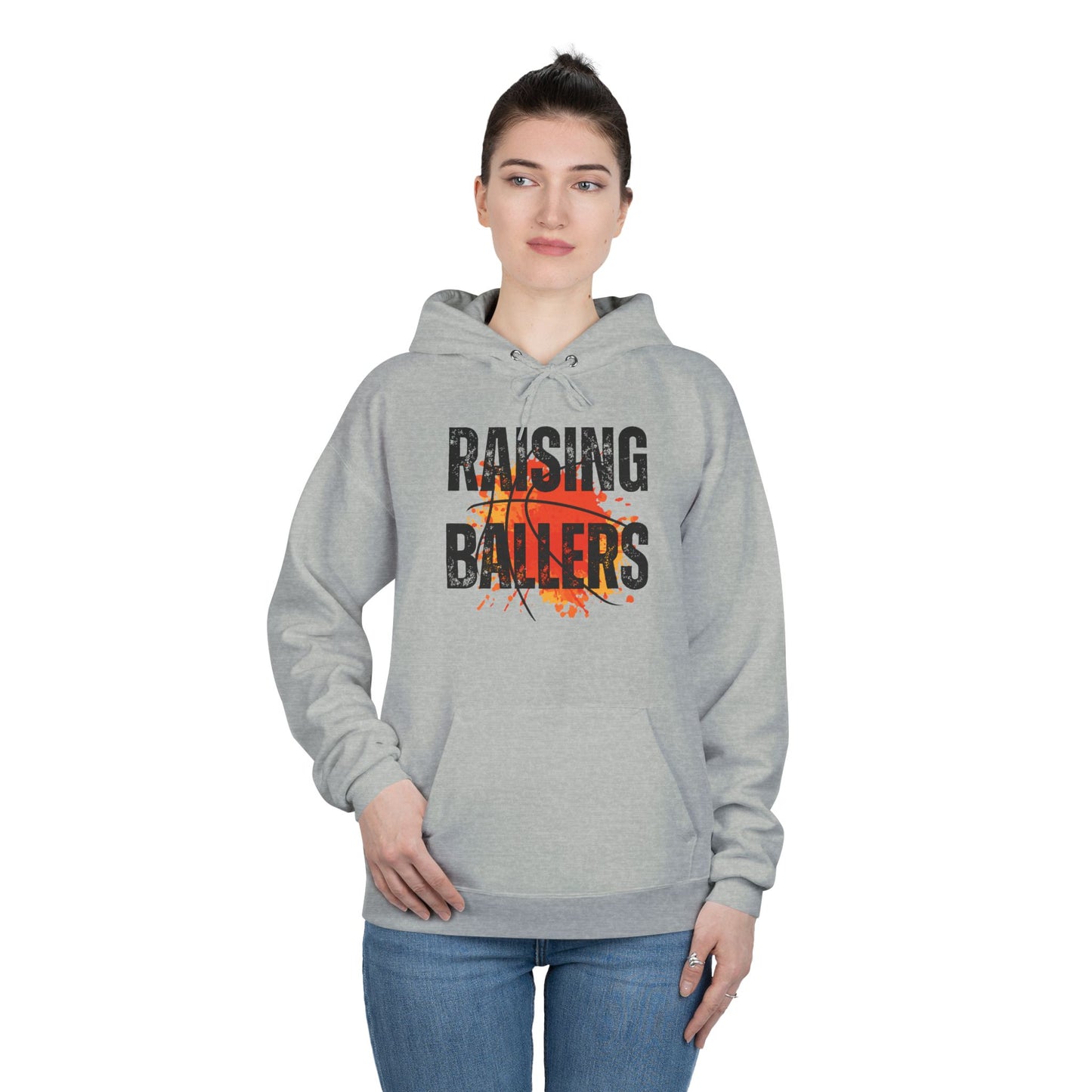 Personalized - "Raising Ballers" Basketball Mom Hoodie Sweatshirt