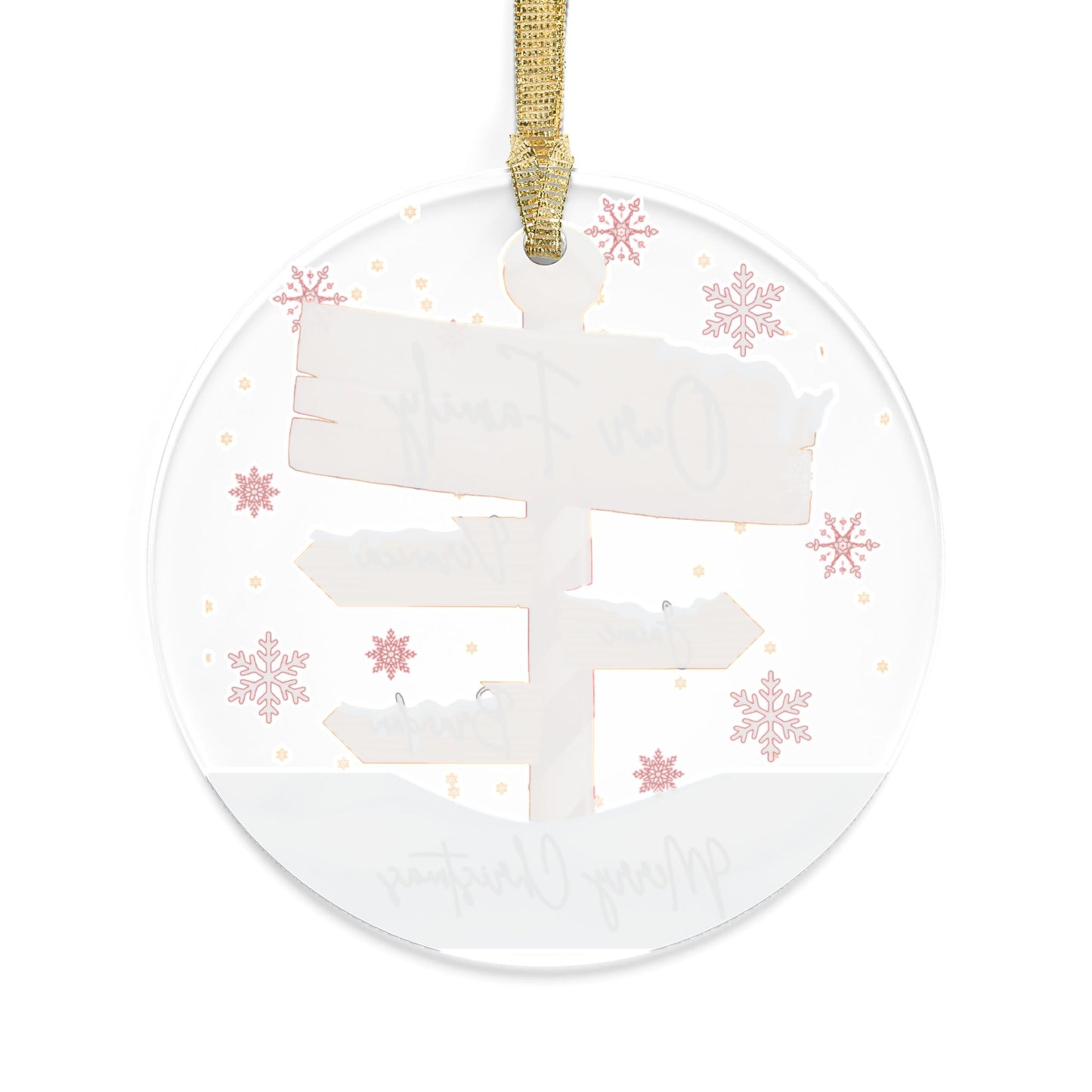 "Our Family - North Pole" Acrylic Ornament