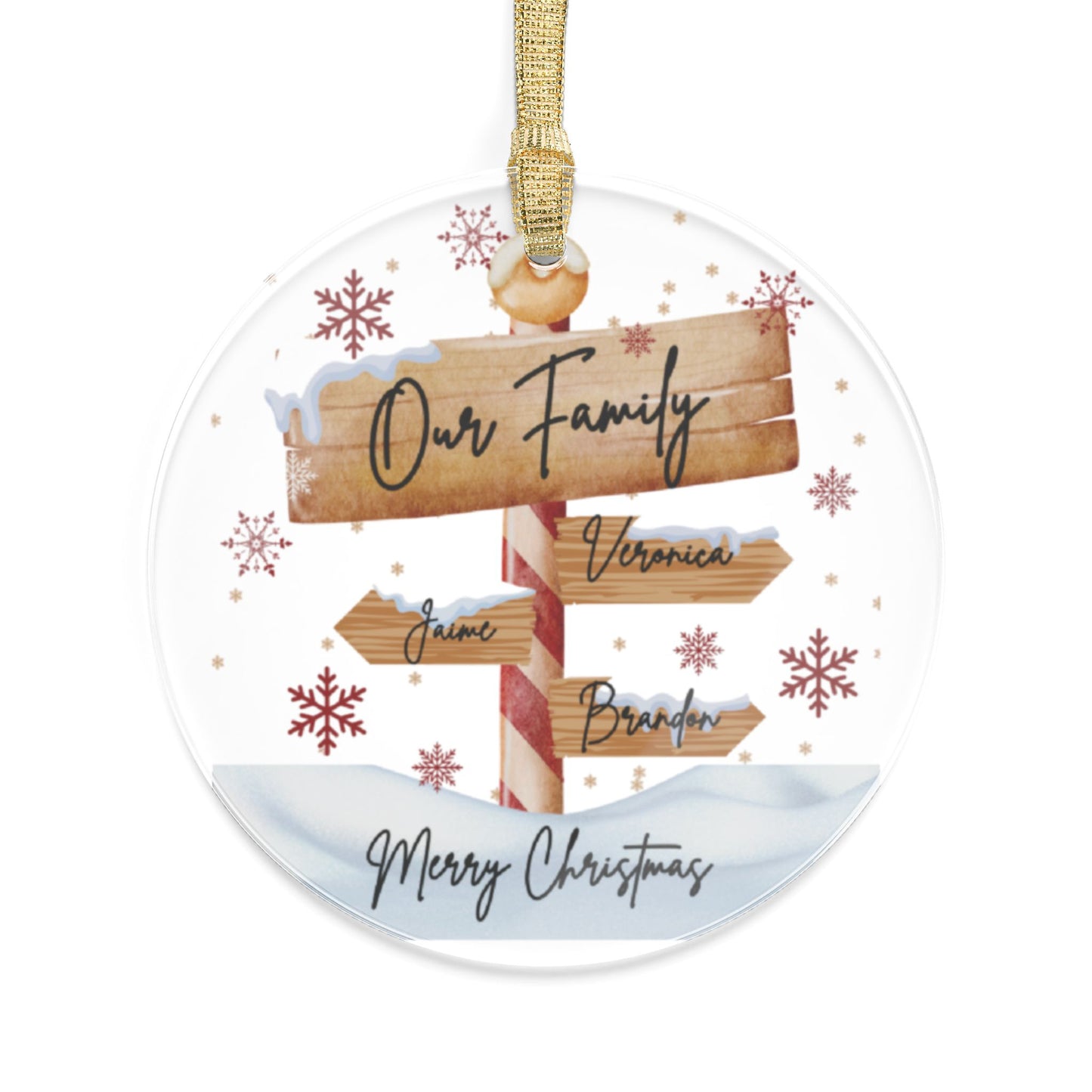 "Our Family - North Pole" Acrylic Ornament