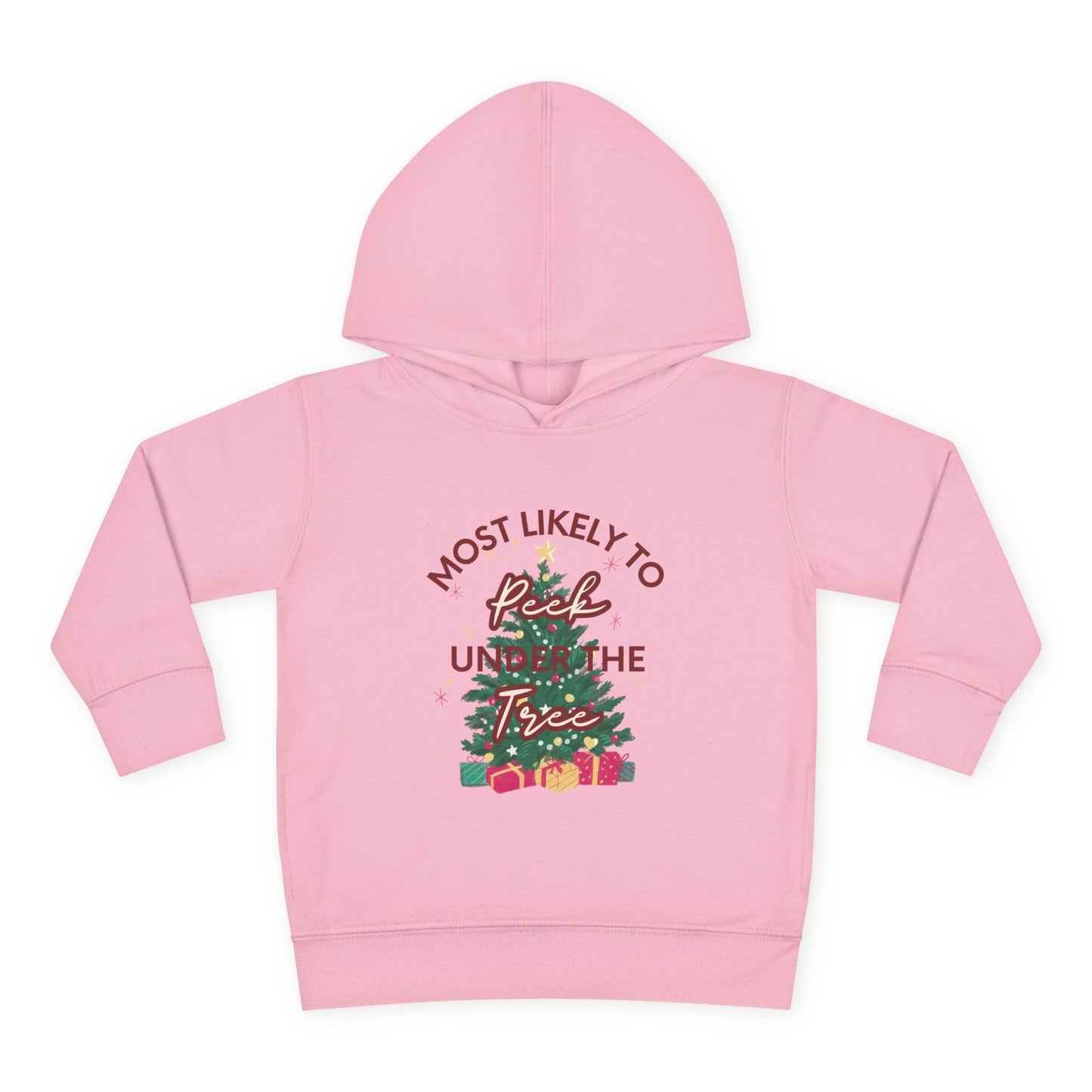 Holiday "Peek Under Tree" - Fleece Hoodie