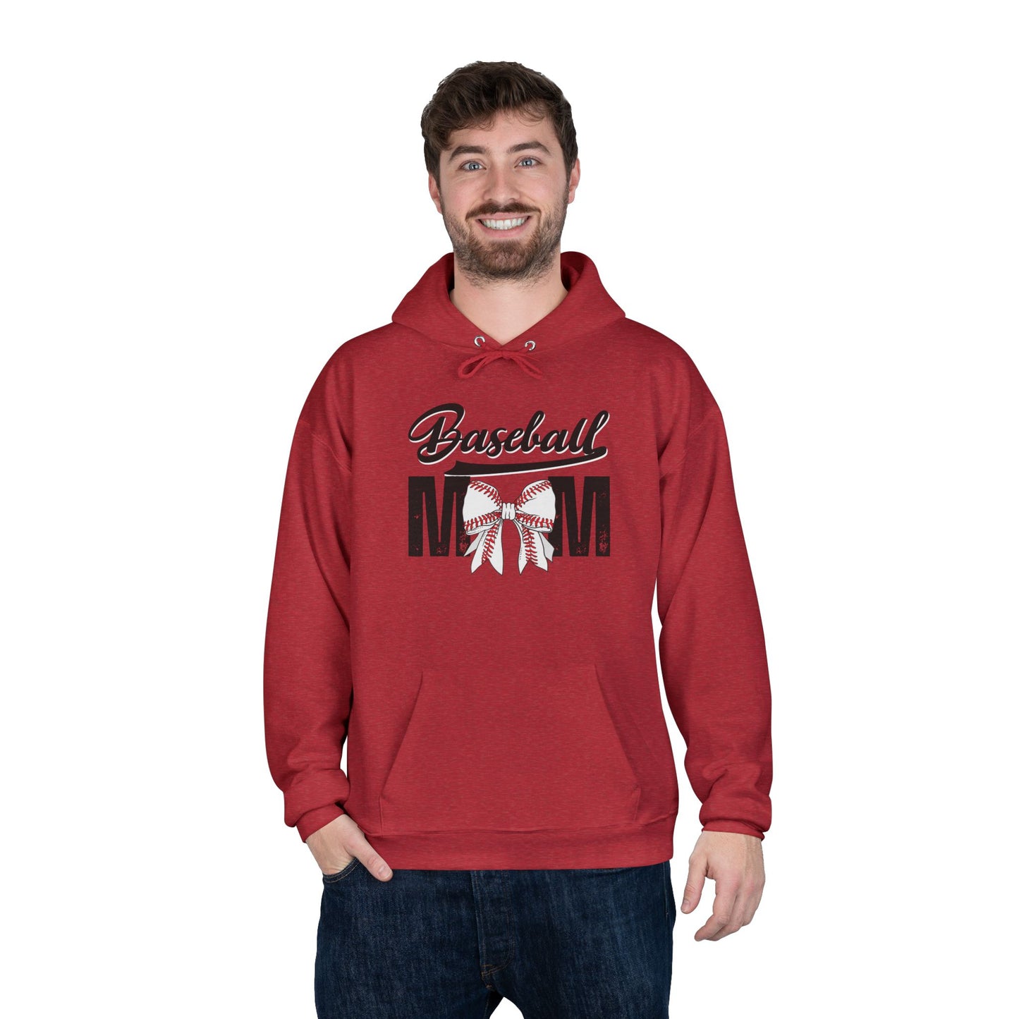 Personalized - "BaseBow" Baseball Mom Hoodie Sweatshirt