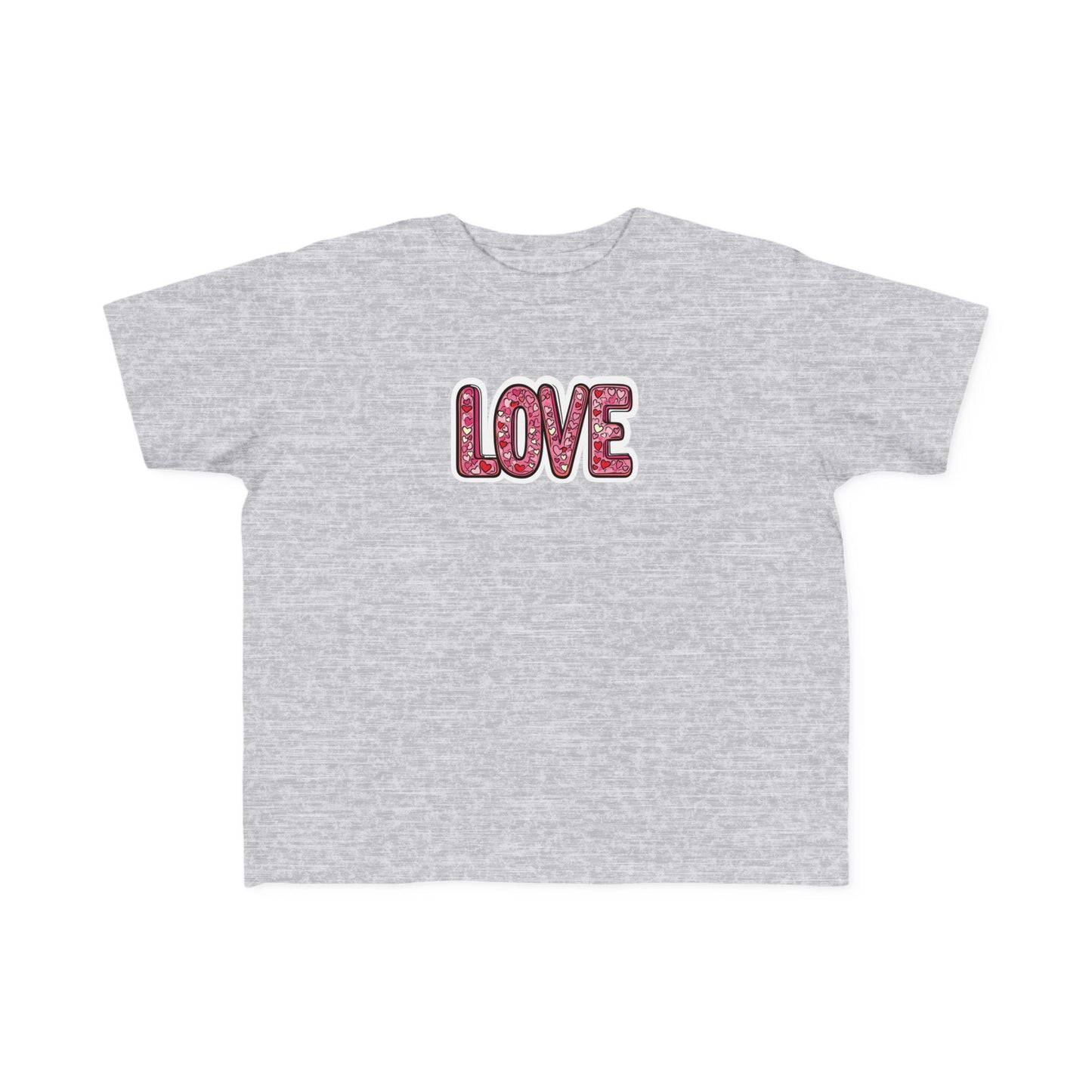 "Hearts in Love Text" Toddler's Jersey Tee