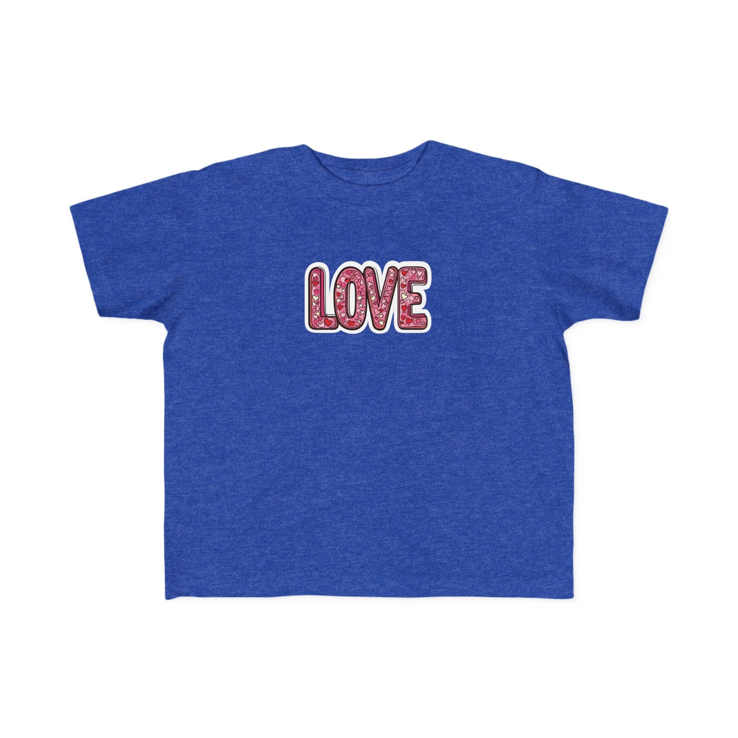 "Hearts in Love Text" Toddler's Jersey Tee