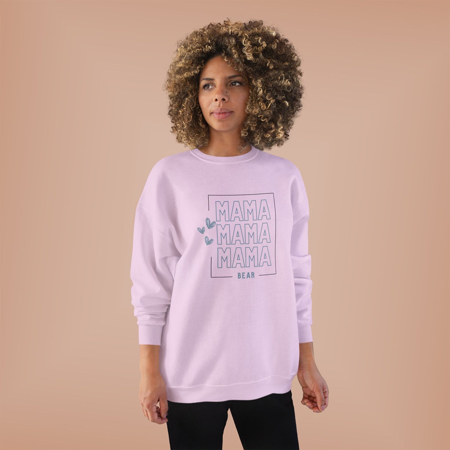 "Mama Bear - hearts" Crewneck Sweatshirt