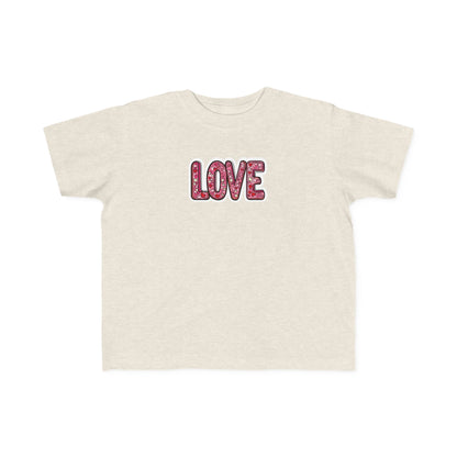 "Hearts in Love Text" Toddler's Jersey Tee