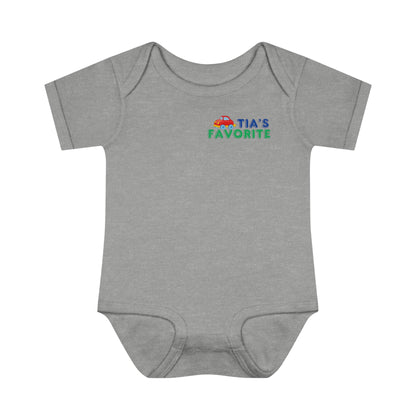 "Tia's Favorite" - ToyCar Infant Bodysuit
