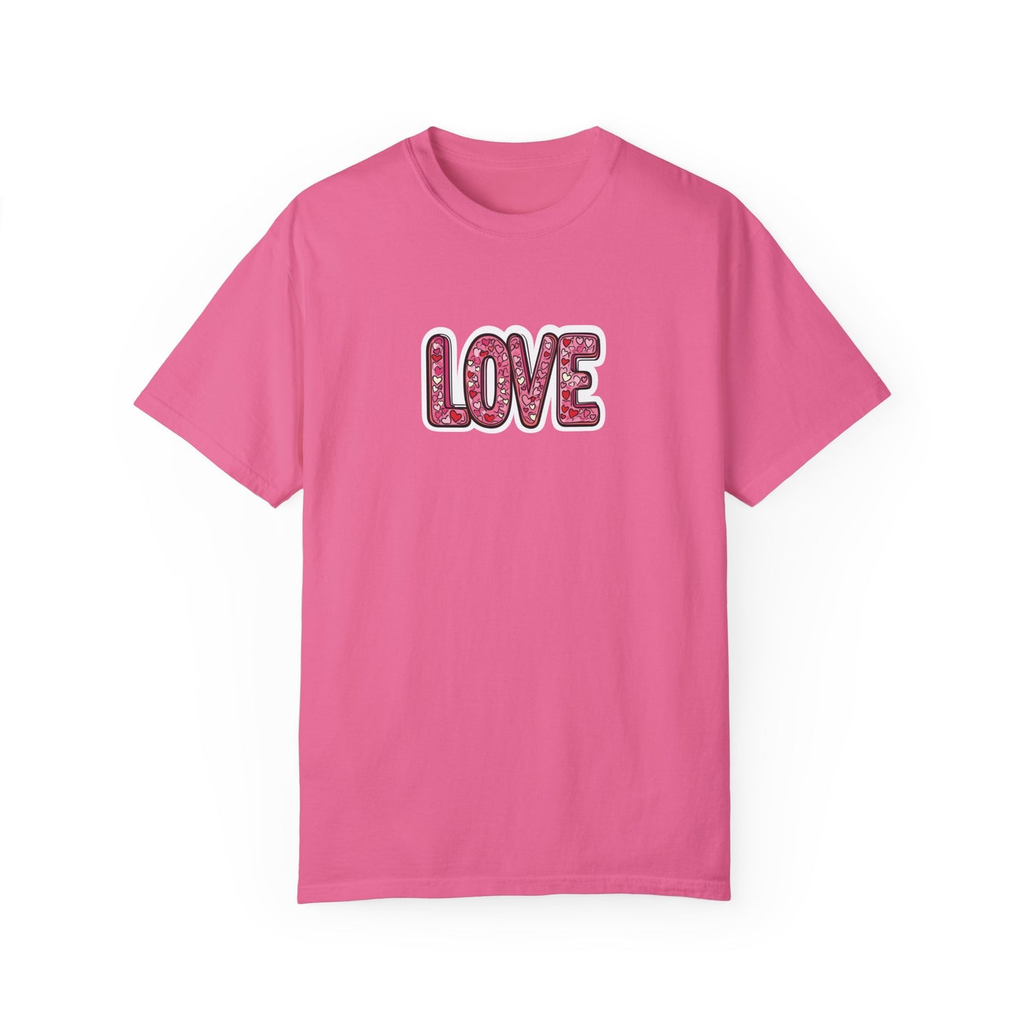 "Hearts in Love text" T-shirt