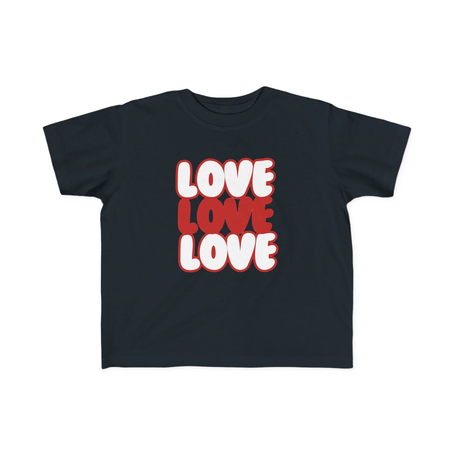 "Love, Love, Love" Toddler's Jersey Tee