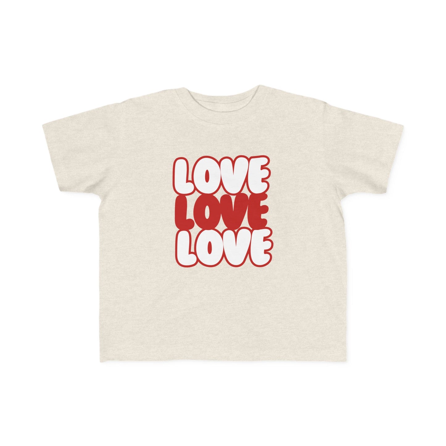 "Love, Love, Love" Toddler's Jersey Tee