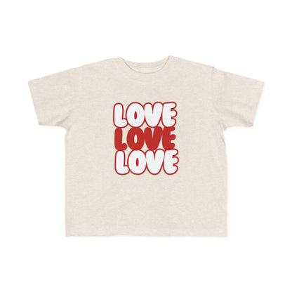 "Love, Love, Love" Toddler's Jersey Tee