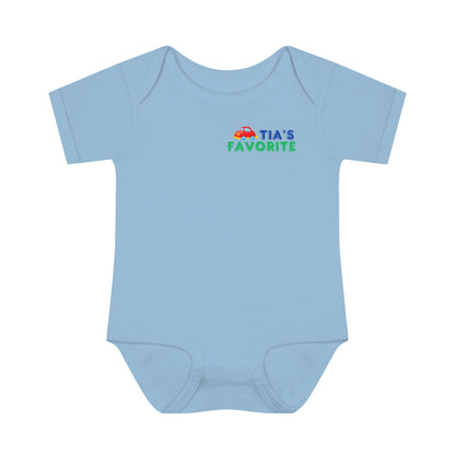 "Tia's Favorite" - ToyCar Infant Bodysuit
