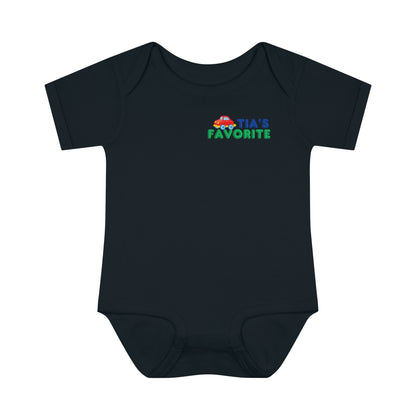 "Tia's Favorite" - ToyCar Infant Bodysuit