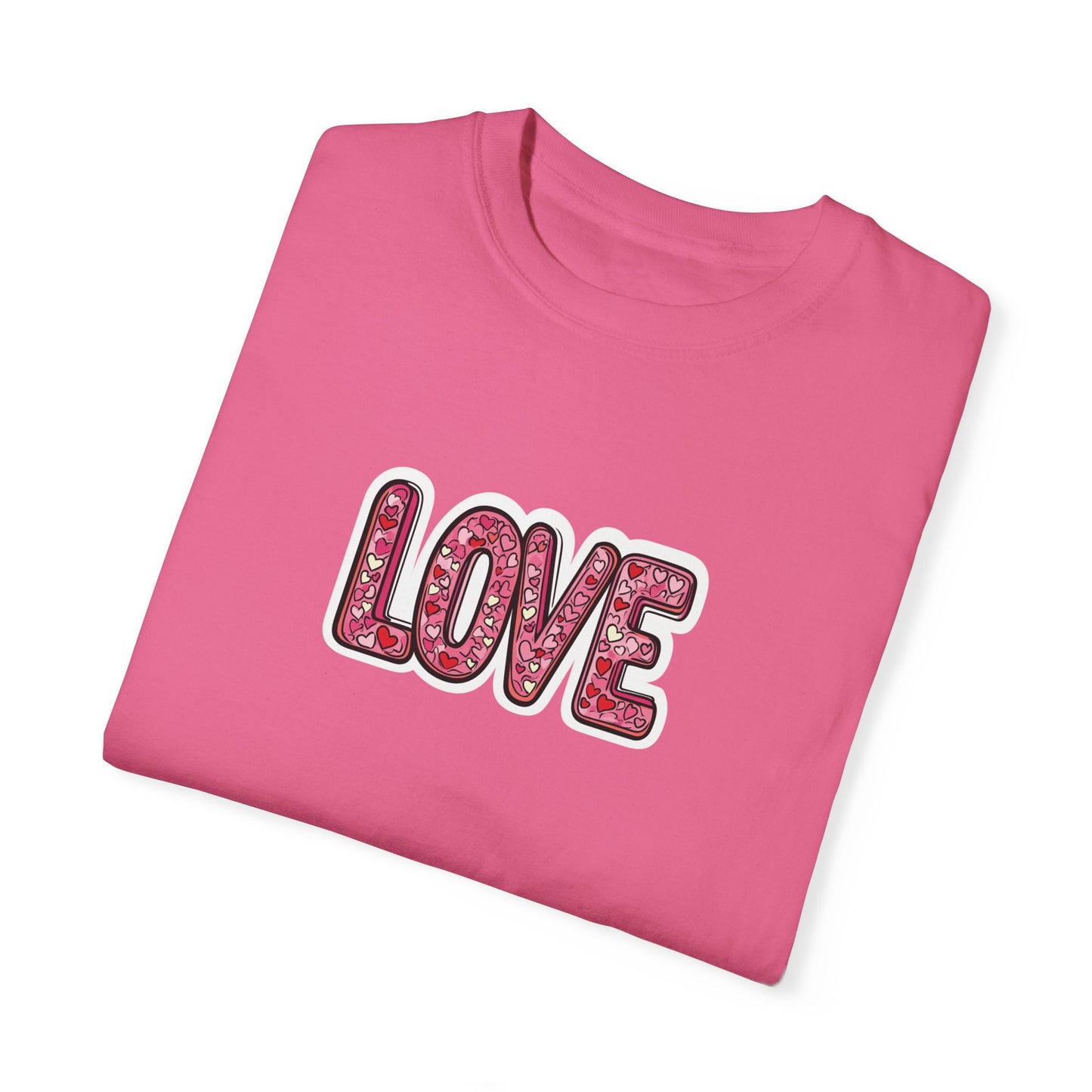 "Hearts in Love text" T-shirt