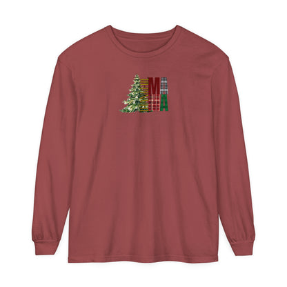 Holiday - “Thankful Mama" Christmas Tree Long Sleeve T-Shirt