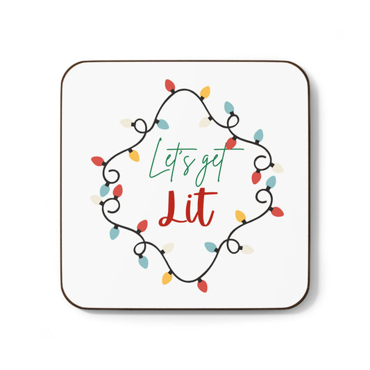 "Let's Get Lit" Holiday Coaster