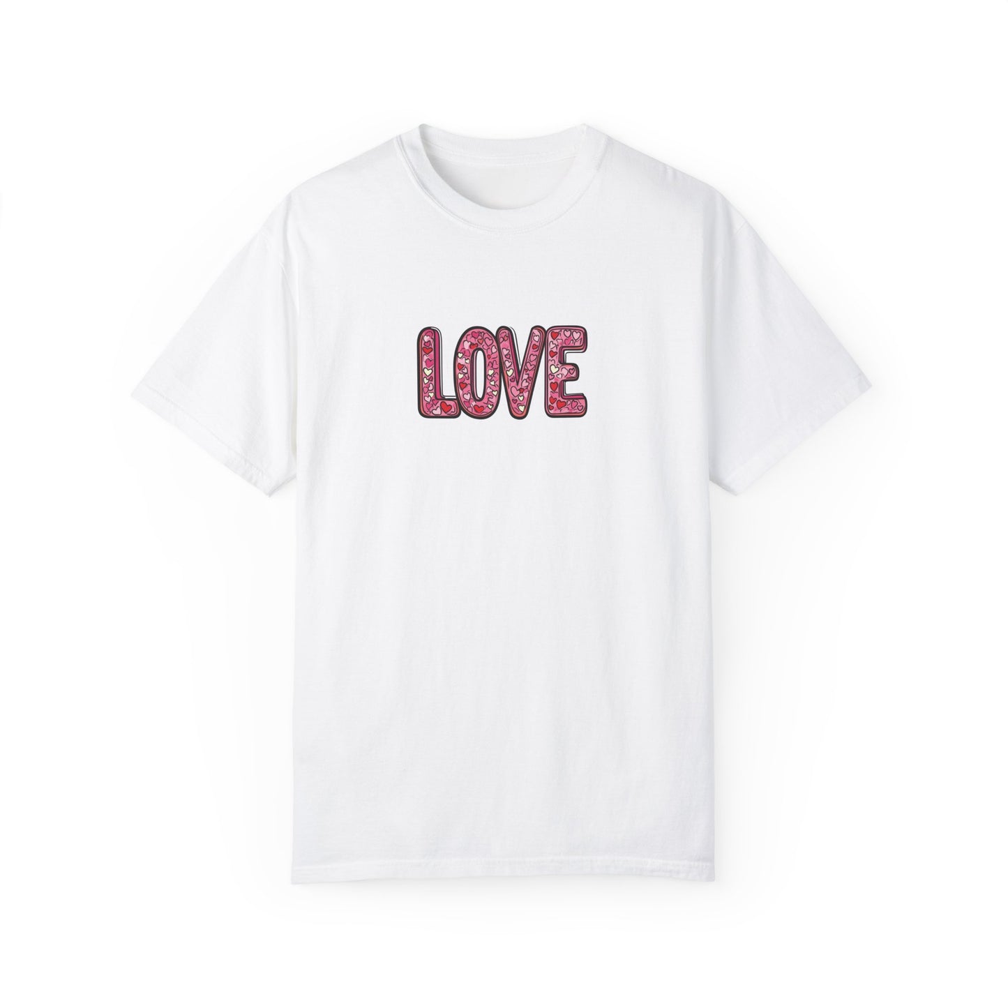 "Hearts in Love text" T-shirt