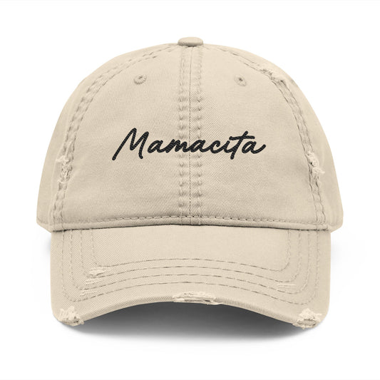 Distressed Embroidered Hat - Mamacita