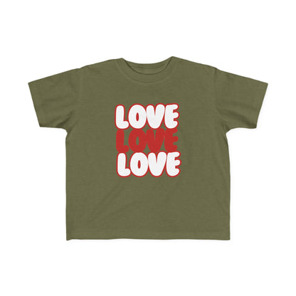 "Love, Love, Love" Toddler's Jersey Tee